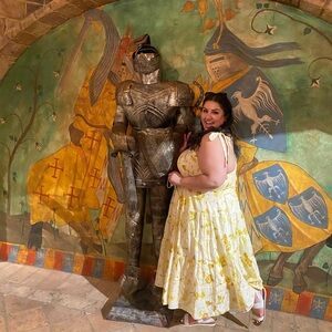 INC International Concepts Yellow Floral Smocked Maxi Dress – 3X